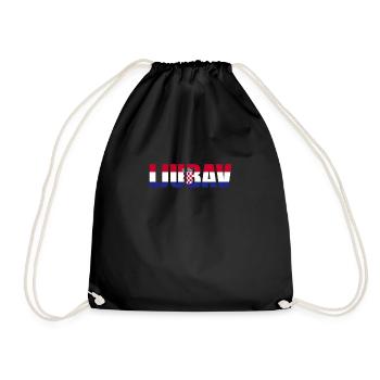 Ljubav Croatia Croatia motif love - Drawstring Bag - black - Front
