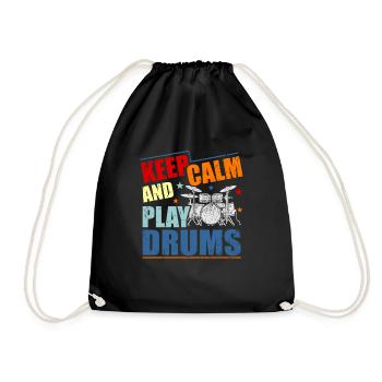 Batterie Batteur Drummer Cadeau - Sac de sport léger - noir - Devant
