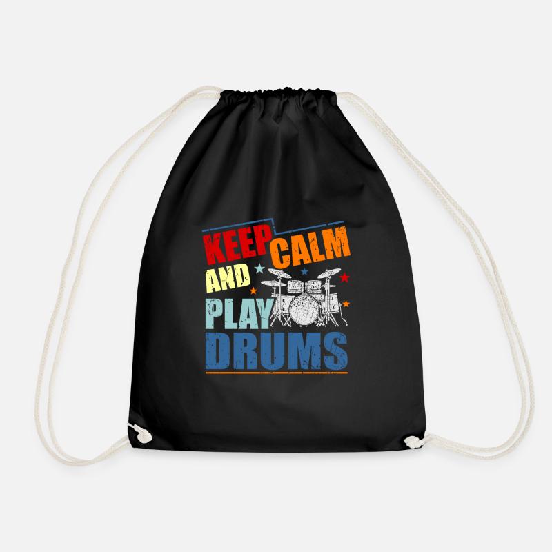 Schlagzeug Schlagzeuger Drummer Geschenk - Turnbeutel - Schwarz