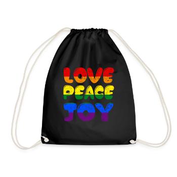 LGBT - Turnbeutel - Schwarz - Vorne