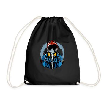 Cool Military Jet Fighter Pilot Gift Military - Drawstring Bag - black - Front