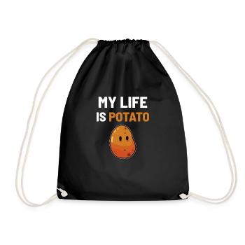 Pommes de terre végétalien végétarien - Sac de sport léger - noir - Devant