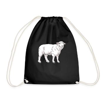 Moutons domestiques dessinés - Sac de sport léger - noir - Devant
