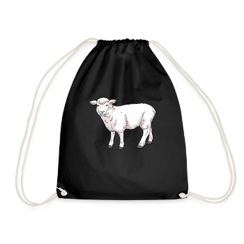 Mouton mouton domestique - Sac de sport léger - noir - Devant