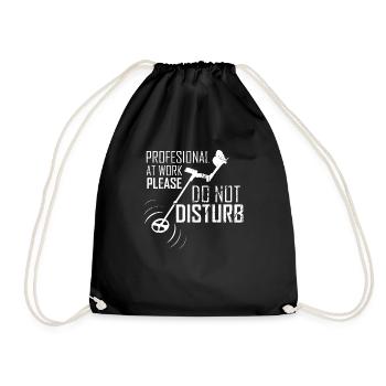 Funny saying metal detector shirt gift - Drawstring Bag - black - Front
