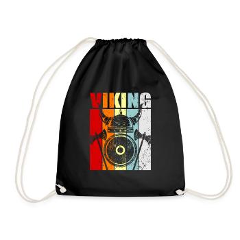 Wikinger Vikings - Turnbeutel - Schwarz - Vorne