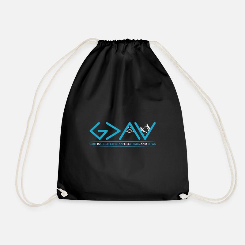 God Is Greater Than HIghs And Lows Disciple Und Ch - Turnbeutel - Schwarz