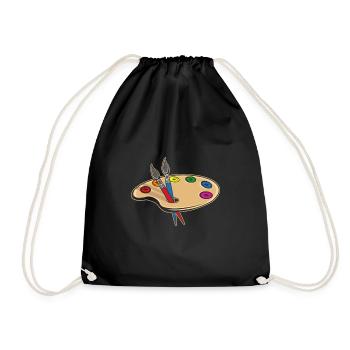 Artiste de palette de couleurs ou cadeau de peintre - Sac de sport léger - noir - Devant
