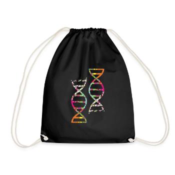 DNA molecule biologist or a geneticist gift - Drawstring Bag - black - Front