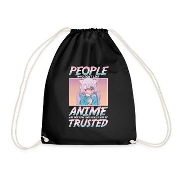 Les gens qui n'aiment pas l'anime ne devraient pas faire confiance - Sac de sport léger - noir - Devant