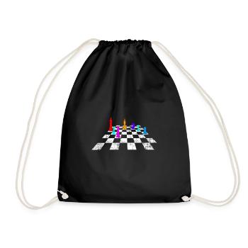 Rétro jeu d’échecs - Sac de sport léger - noir - Devant