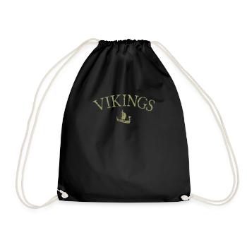 Wikinger Vikings - Turnbeutel - Schwarz - Vorne