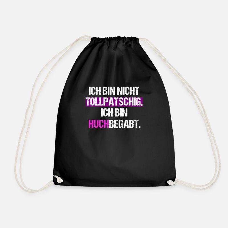 huch begabt hoch begabt - Turnbeutel - Schwarz