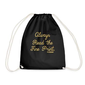 Toujours lire les petits caractères Je suis enceinte enceinte w - Sac de sport léger - noir - Devant