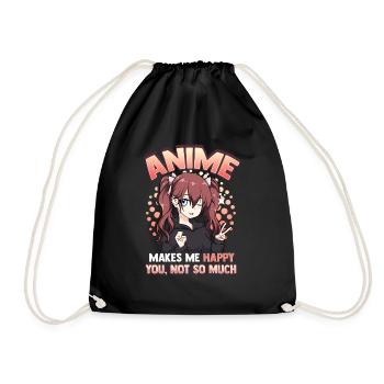 Anime me rend heureux vous pas tellement Pun Kawaii - Sac de sport léger - noir - Devant