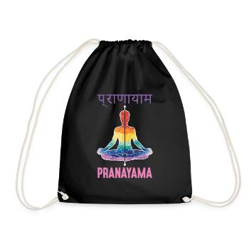 Pranayama Buddhismus Zen Yoga Meditation - Turnbeutel - Schwarz - Vorne