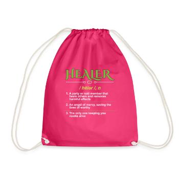 Heiler Definition Gamer - Turnbeutel - Fuchsia - Vorne