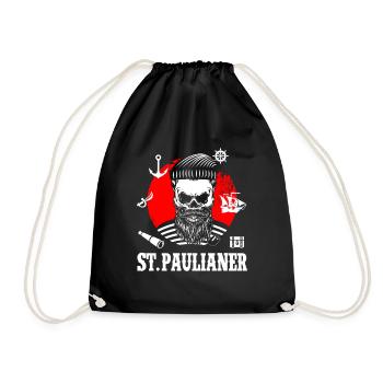 St. Pauli Hamburg Totenkopf Paulianer Sankt Pauli - Turnbeutel - Schwarz - Vorne