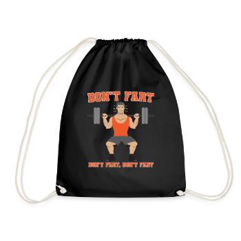Don't fart weightlifter Shirt - Turnbeutel - Schwarz - Vorne