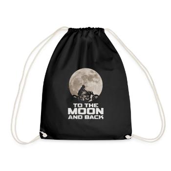 motorcycle - Drawstring Bag - black - Front