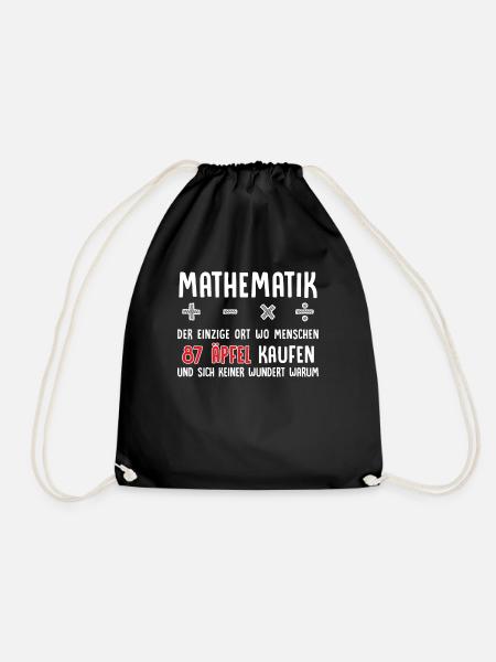 Lustiger Mathe Nerd Spruch Mathematik Schule - Turnbeutel - Schwarz