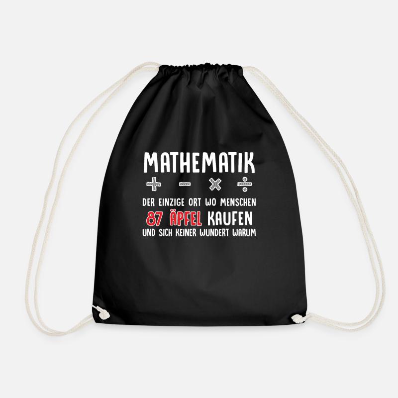 Lustiger Mathe Nerd Spruch Mathematik Schule - Turnbeutel - Schwarz