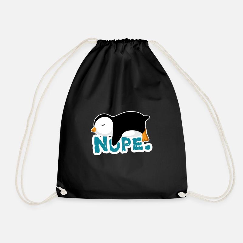 Nope Penguin Zookeeper Penguin Besitzer Geschenk - Turnbeutel - Schwarz