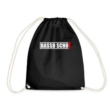 Franken Bassd Scho Dialekt Fränkisch Geschenk - Turnbeutel - Schwarz - Vorne
