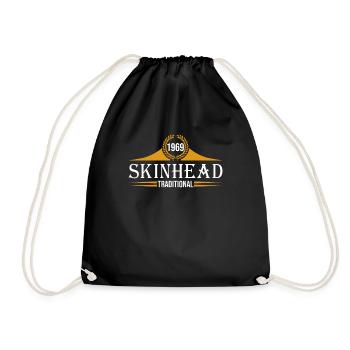 Skinhead 1969 Taditional Anti Racist Skins Ska - Drawstring Bag - black - Front