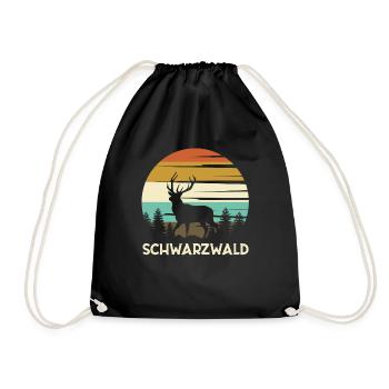 Schwarzwald Black Forest - Turnbeutel - Schwarz - Vorne