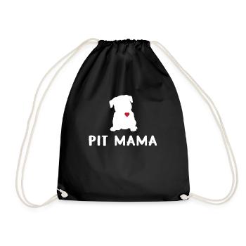 Pit maman pit bull maman animal de compagnie adoption chien - Sac de sport léger - noir - Devant