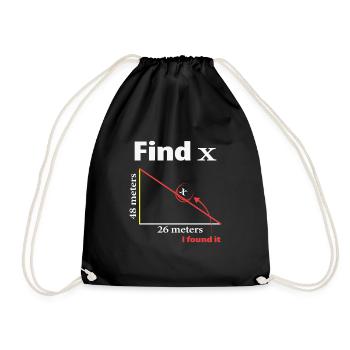 Pythagoras Triangle Mathematiker oder Mathe-Lehrer - Turnbeutel - Schwarz - Vorne
