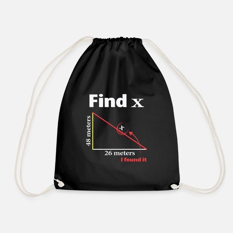Pythagoras Triangle Mathematiker oder Mathe-Lehrer - Turnbeutel - Schwarz