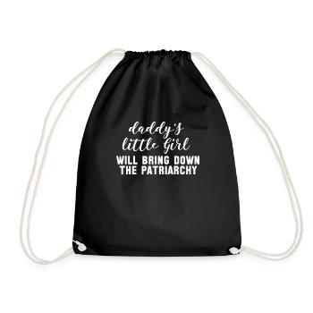 La petite fille de papa, fais tomber le patriarche - Sac de sport léger - noir - Devant