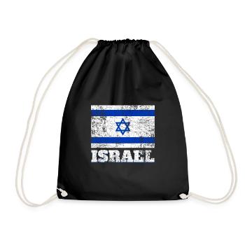 Drapeau d’Israël - Sac de sport léger - noir - Devant