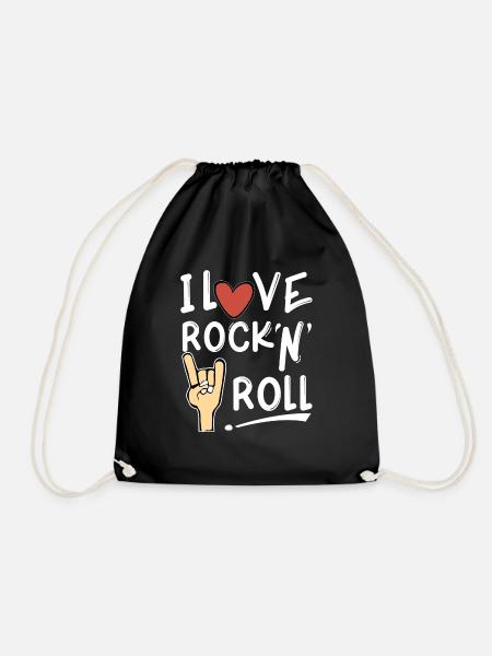 Ich Liebe Rock n Roll - Turnbeutel - Schwarz