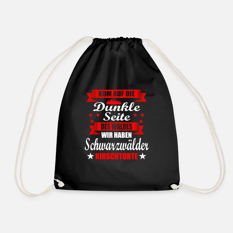 Schwarzwald Kirschtorte - Turnbeutel - Schwarz