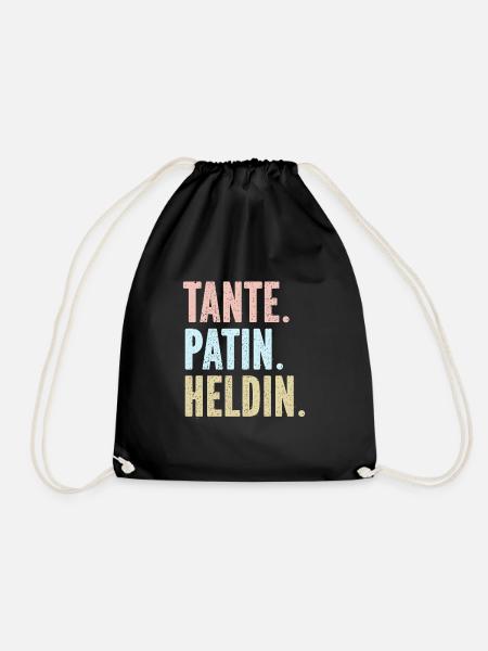 Tante Patin Heldin - Turnbeutel - Schwarz