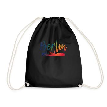 Berlin - Drawstring Bag - black - Front