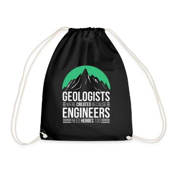 Geologe Lustig - Turnbeutel - Schwarz - Vorne