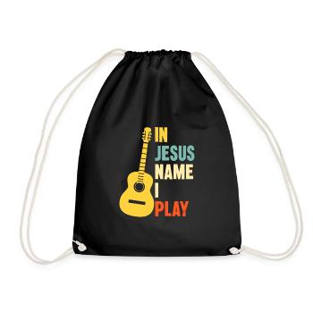 Guitare au nom de Jésus que je joue - Sac de sport léger - noir - Devant