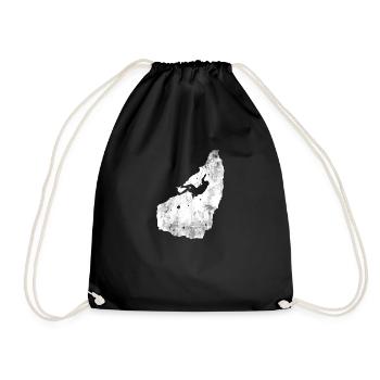 Rock Climbing Gift Print Mountain Climber - Drawstring Bag - black - Front