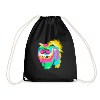 Persian cat - Drawstring Bag - black - Front