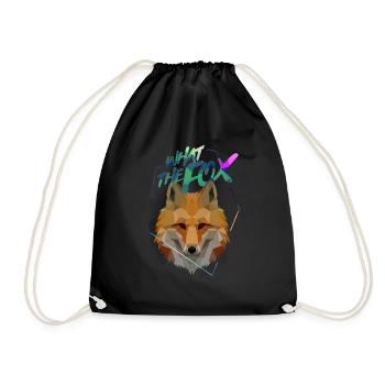 Fuchs What the Fox Geometrisch - Turnbeutel - Schwarz - Vorne