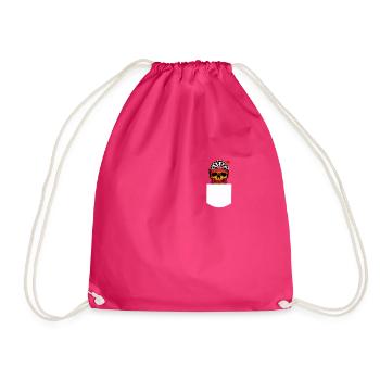 Dart Tasche Dartboard Totenkopf Dartpfeil - Turnbeutel - Fuchsia - Vorne