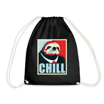 Präsident Chill - Turnbeutel - Schwarz - Vorne