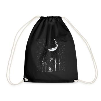 ASTRONAUT CLIMBING MOON Dire drôle - Sac de sport léger - noir - Devant