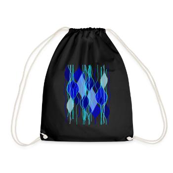 Conception de souris Fleda: formes abstraites de gouttes - Sac de sport léger - noir - Devant