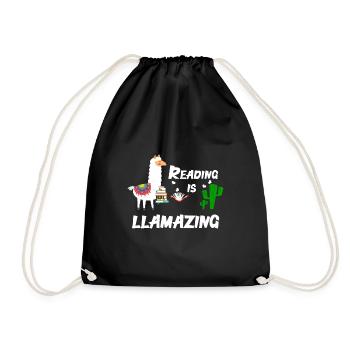 Lama - Turnbeutel - Schwarz - Vorne