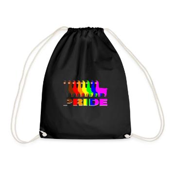 Llama South America animal - Drawstring Bag - black - Front